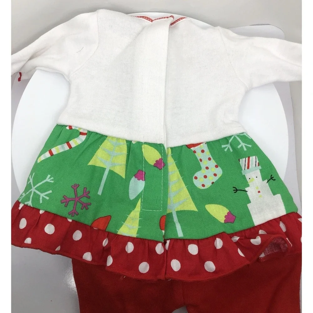 Doll‎ Size Holiday Outfit Top Pants Ruffles Fits 18